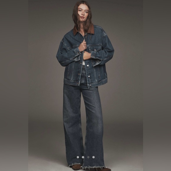 Pilcro Denim Oversized Boyfriend Jacket from Anthropologie size S - Picture 3 of 12